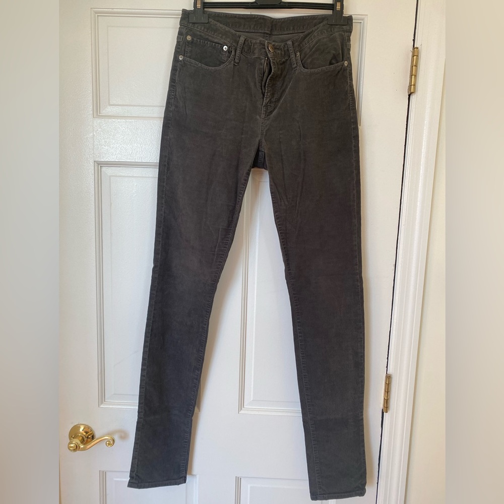 Helmut Lang velvet pants color gray